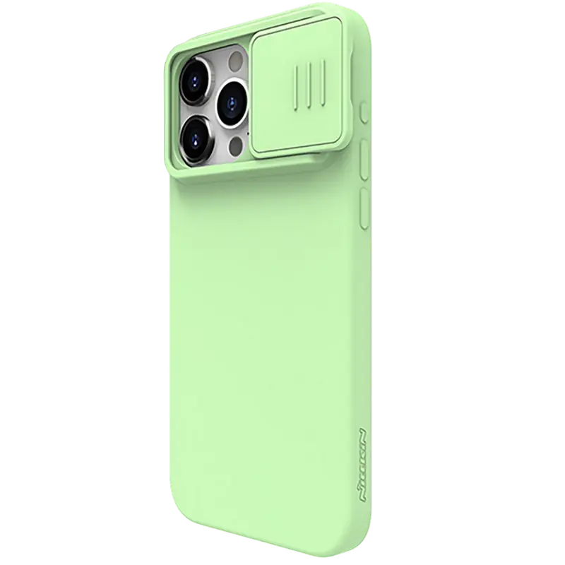 Чехол Nillkin Apple iPhone 15 Pro Max CamShield Silky Silicone CamShield Silky Mint Green
