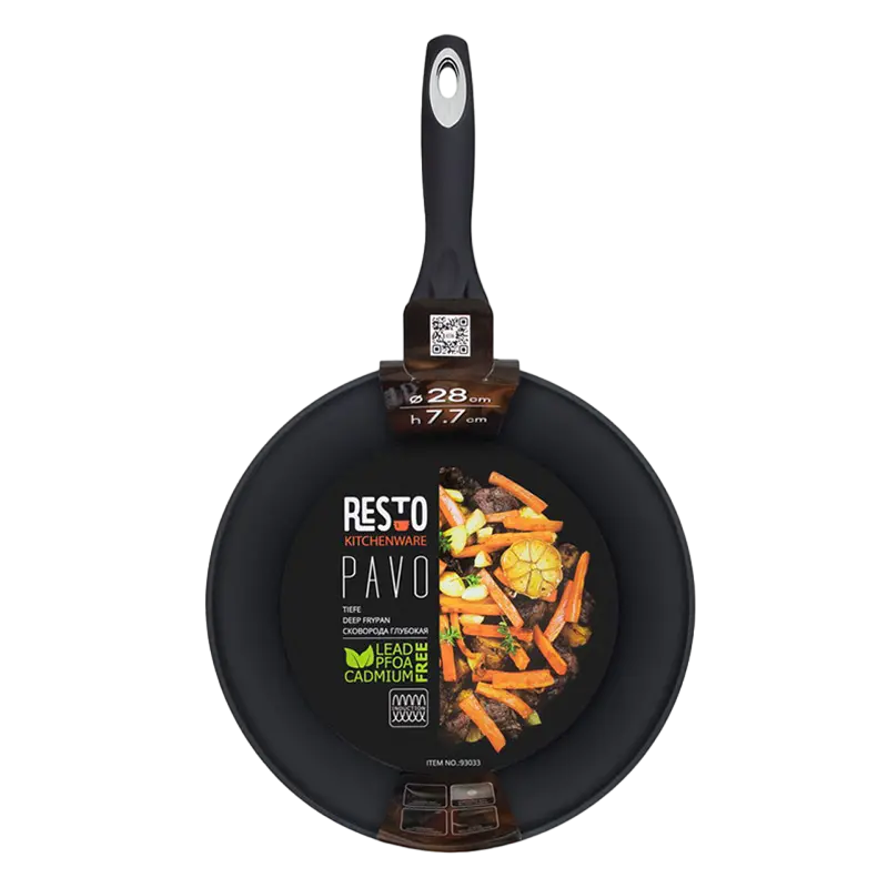 Сковорода глубокая RESTO Pavo PAVO Чёрный