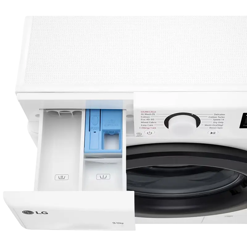 Mașină de spălat cu uscător LG F4DR509SBW Alb