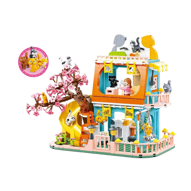 Конструктор Sluban Girls Dream - Cat House Разноцветный