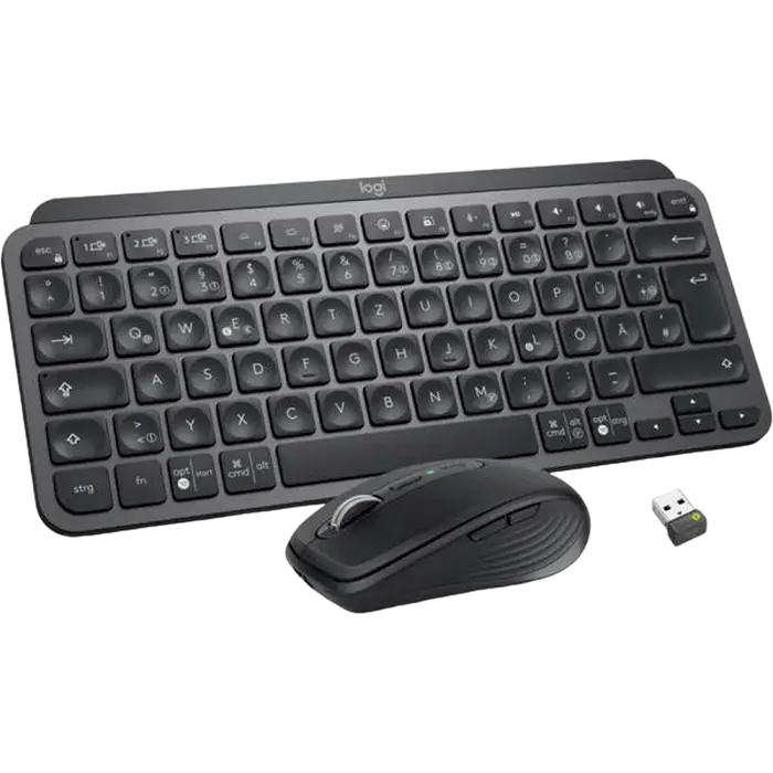 Клавиатура и мышь Logitech MX Keys Mini Combo for Business Мембрана Серый