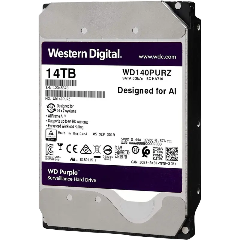 Жесткий диск Western Digital WD Purple WD Purple™ 14 ТБ