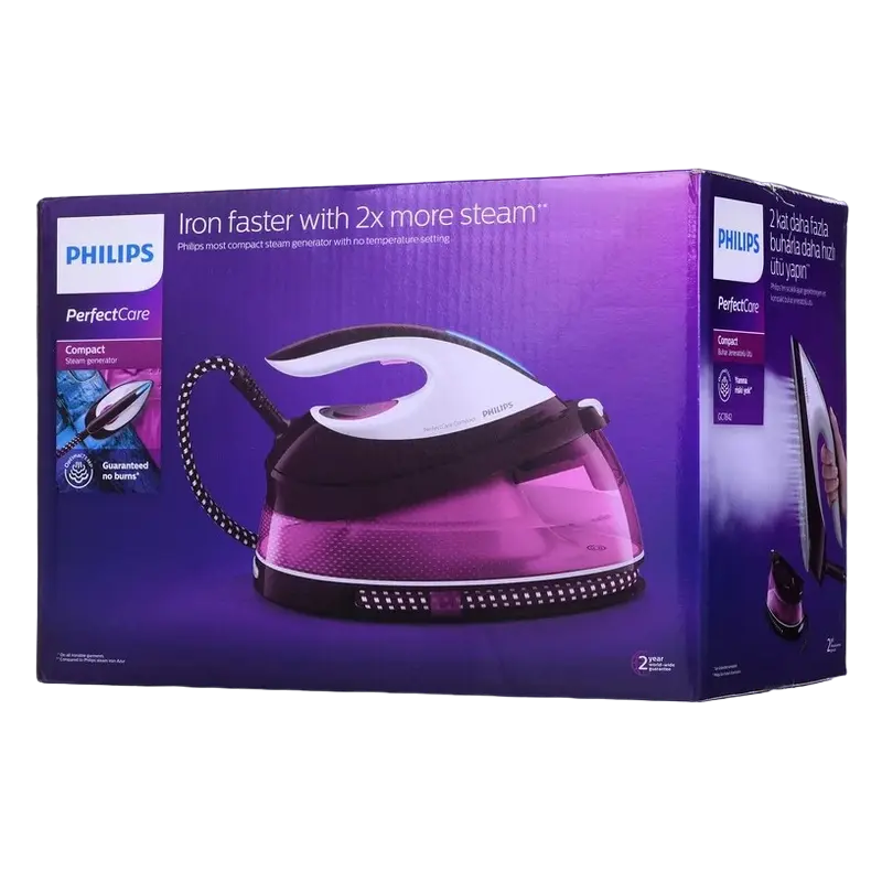 Утюг с парогенератором Philips GC7842/40 Розовый