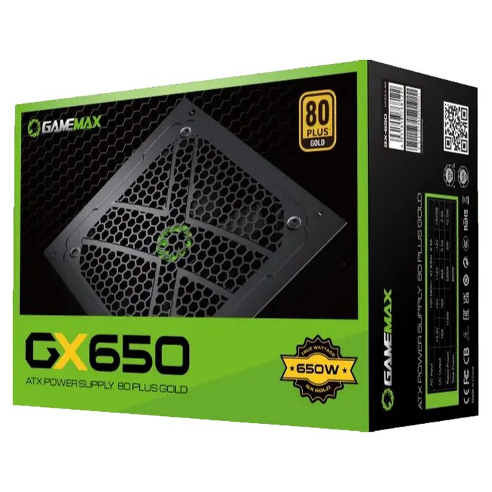 Tip Блок питания для компьютеров Gamemax GX-650 ATX Черный