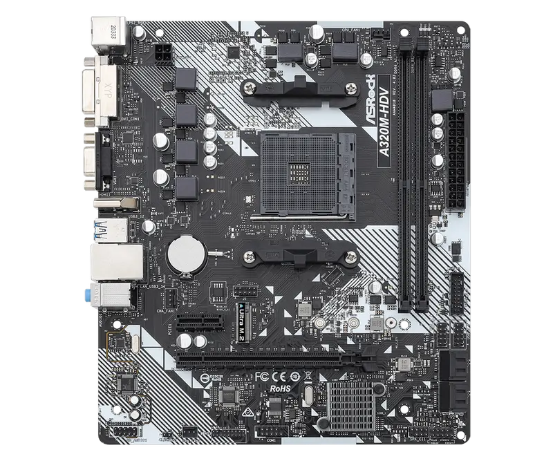 Материнская плата ASRock A320M-HDV R4.0 AM4 Micro-ATX