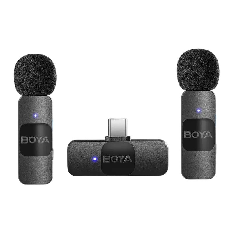 Портативный записывающий микрофон Boya BY-V20 Беспроводной Черный
