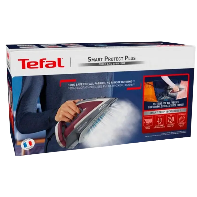 Утюг Tefal Smart Protect Plus Burgundy