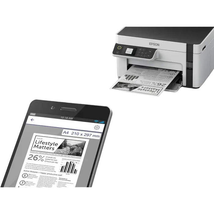 Multifunctional Inkjet Epson M2120 Monocrom A4 Gri