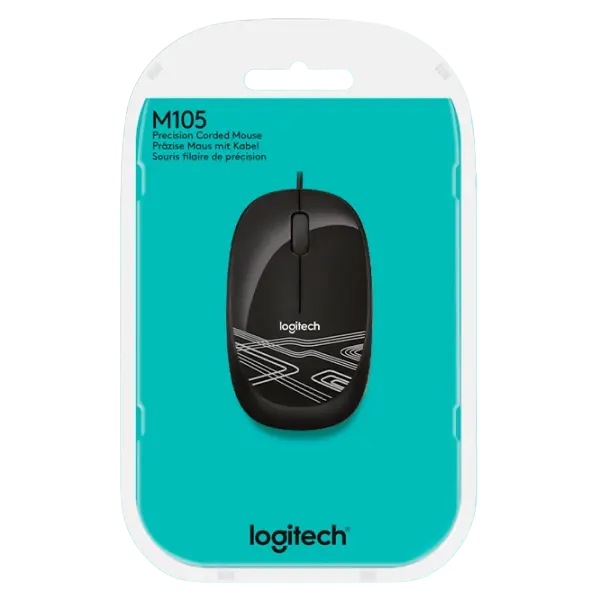 Мышь Logitech M105 Проводное Чёрный