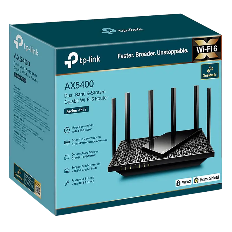 Беспроводной маршрутизатор TP-LINK Archer AX72 Черный