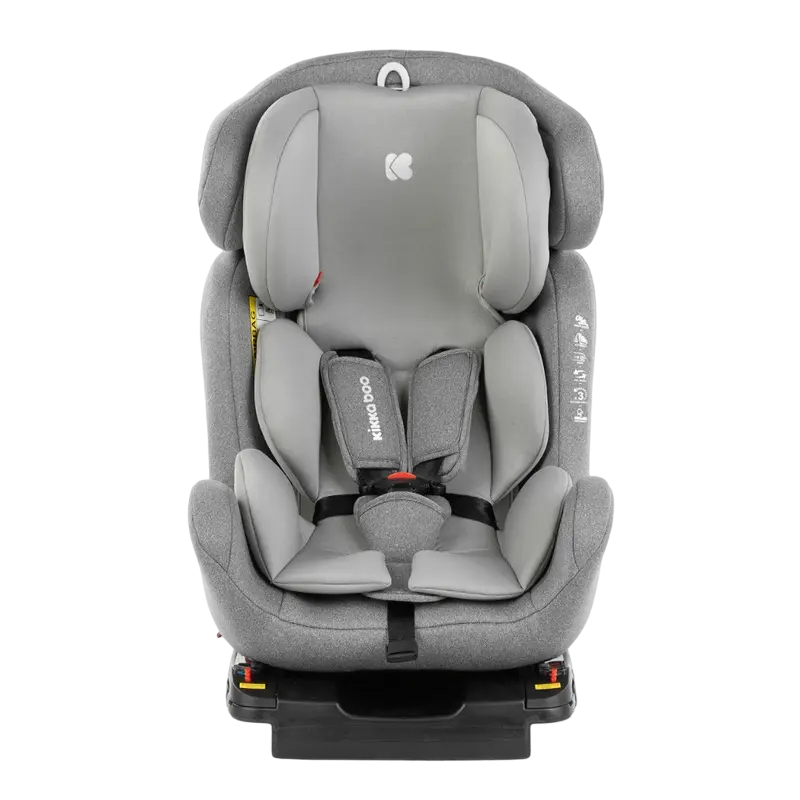 Детское автокресло 3-в-1 Kikka Boo 4 Fix DOUBLE ISOFIX Серый