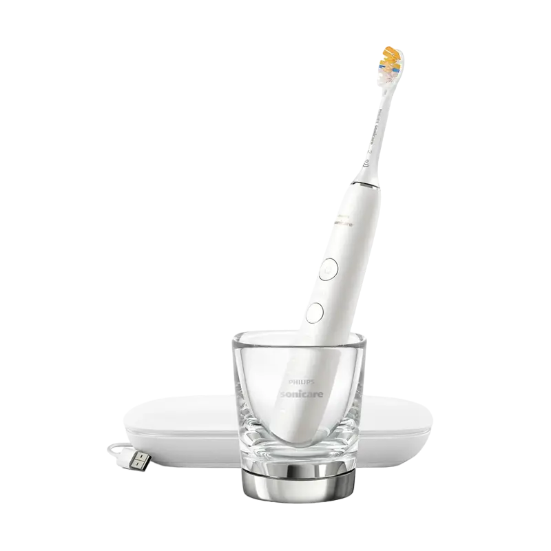 Электрическая звуковая зубная щетка Для взрослых Philips Sonicare DiamondClean 9000 Белый