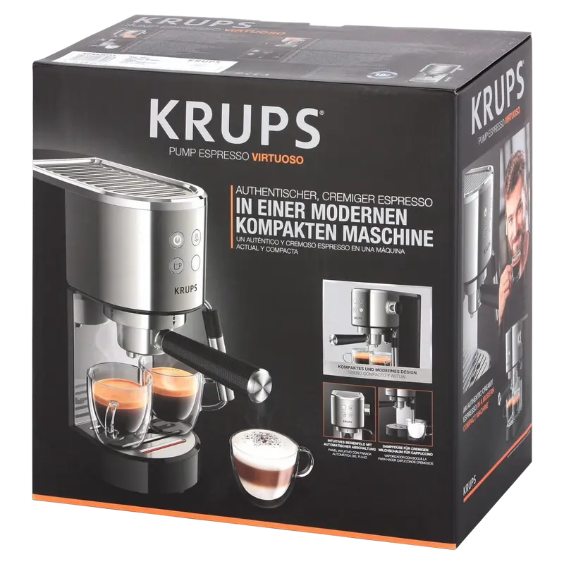 Кофеварка рожковая Krups XP442C11 Серебристый