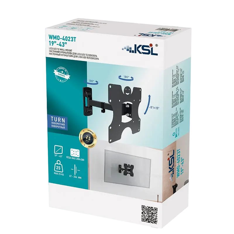 Suport pentru televizor KSL WMO-4023T Negru