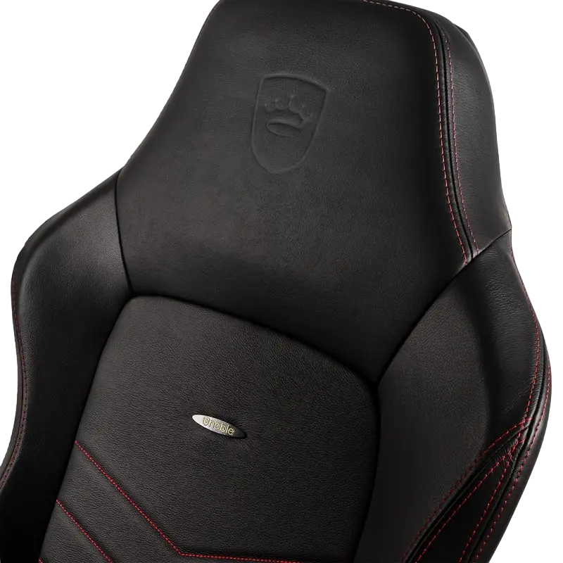 Игровое кресло Noblechairs Hero Натуральная кожа Черный | Красный