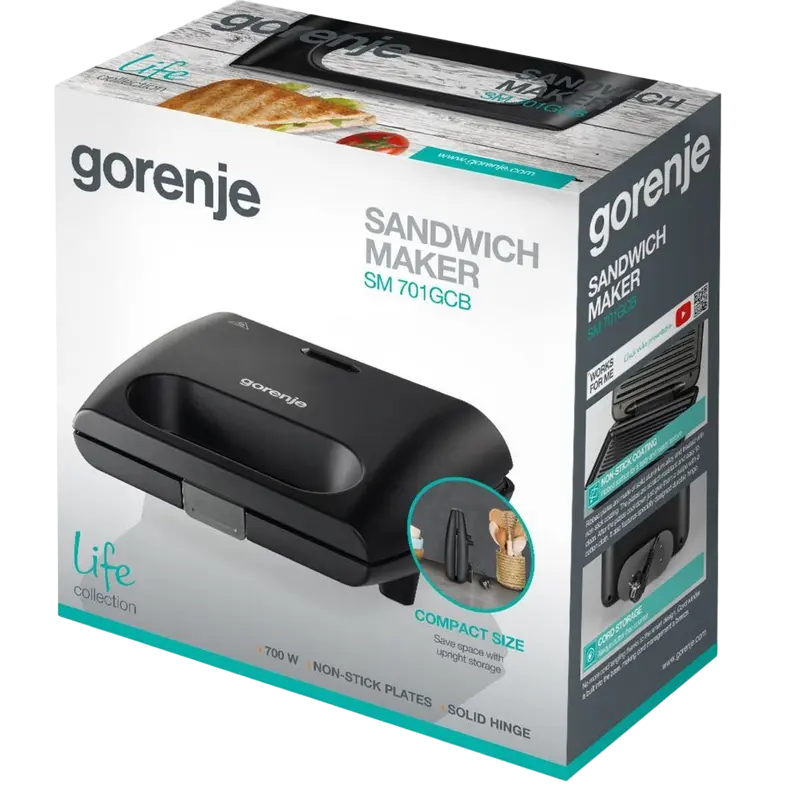 Сэндвичница Gorenje SM701GCB Чёрный