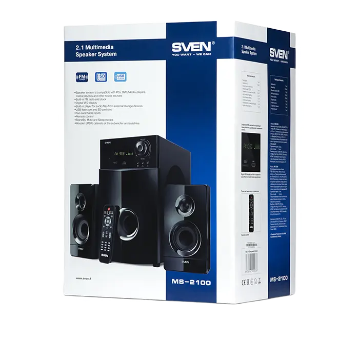 Компьютерные колонки SVEN MS-2100 Черный