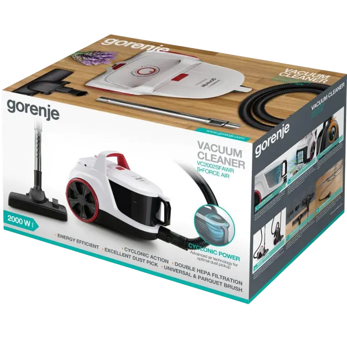Вертикальный Пылесос Gorenje VC2002SFAWR Белый