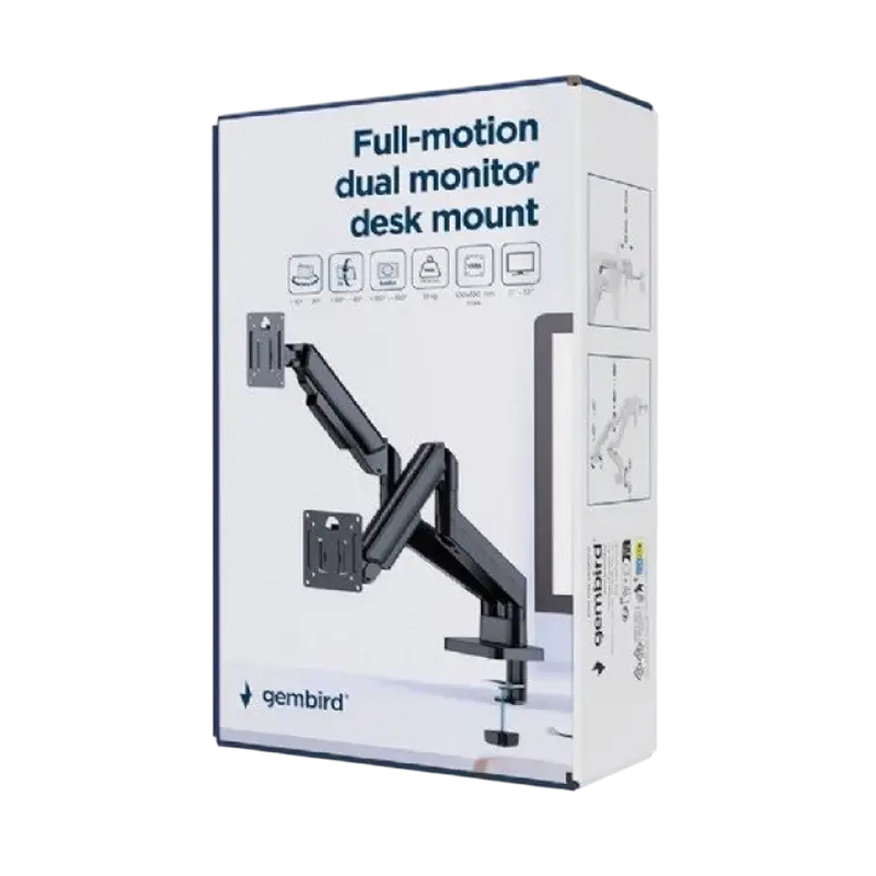 Настольный кронштейн для монитора Gembird MA-DA2-06 Черный