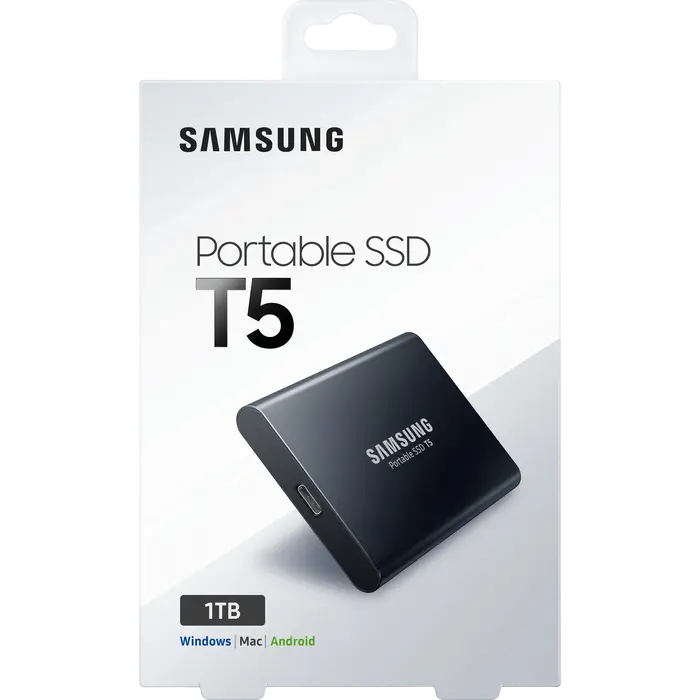 Внешний портативный SSD накопитель Samsung T5 1 ТБ Чёрный