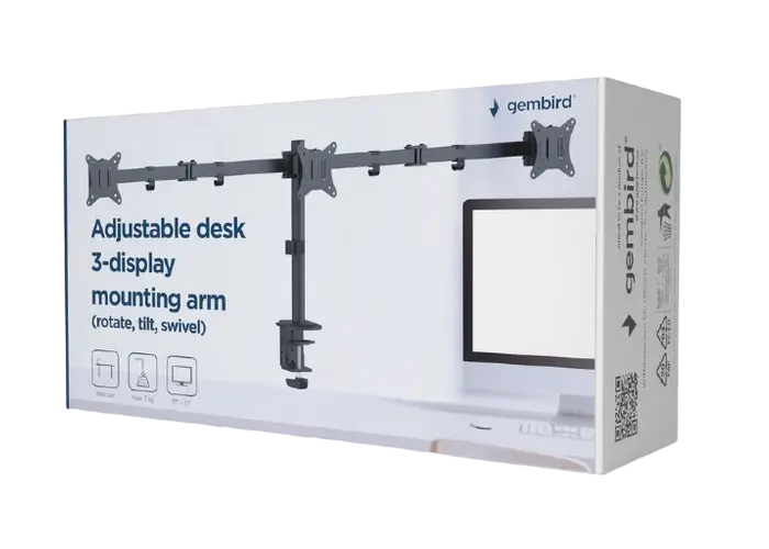 Настольный кронштейн для монитора Gembird MA-D3-01 Черный