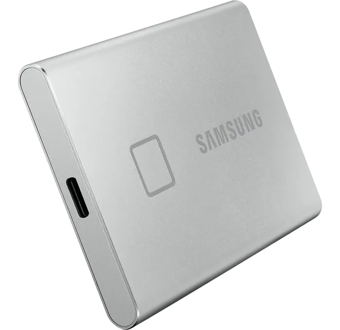 Внешний портативный SSD накопитель Samsung T7 Touch 500 ГБ Серебристый