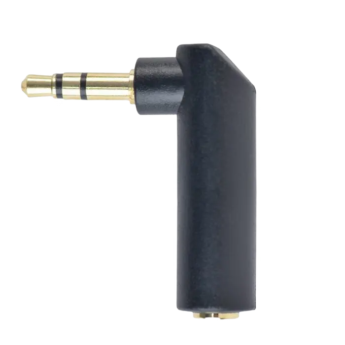 Аудио адаптер Cablexpert A-3.5M-3.5FL Черный