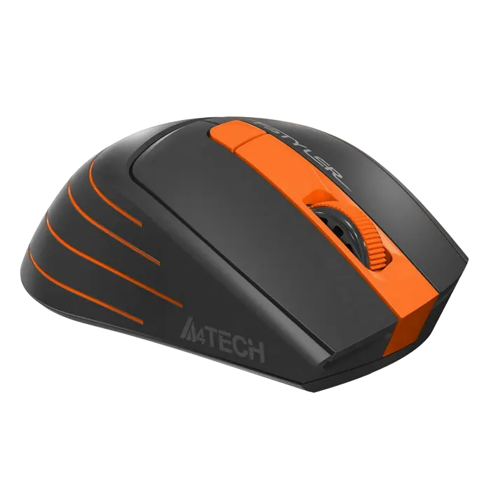Беcпроводная мышь A4Tech FG30 Беспроводное Черный/Оранжевый
