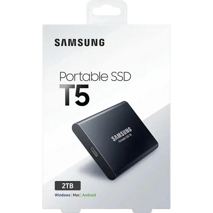 Внешний портативный SSD накопитель Samsung T5 2 ТБ Чёрный