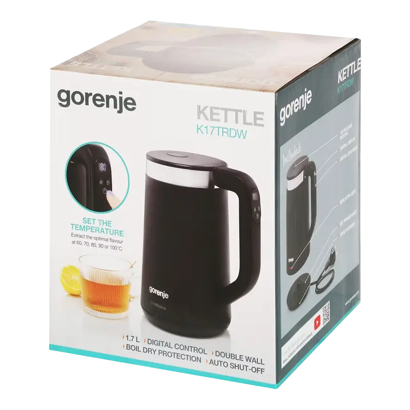 Электрочайник Gorenje K17TRDW Чёрный