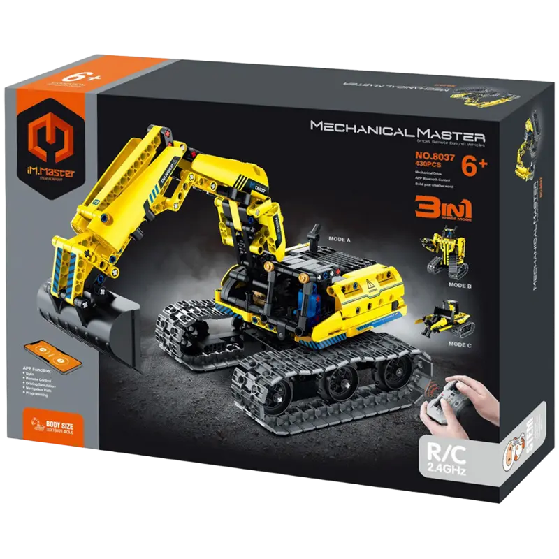 Конструктор с радиоуправлением iM.Master 3in1 Excavator Жёлтый