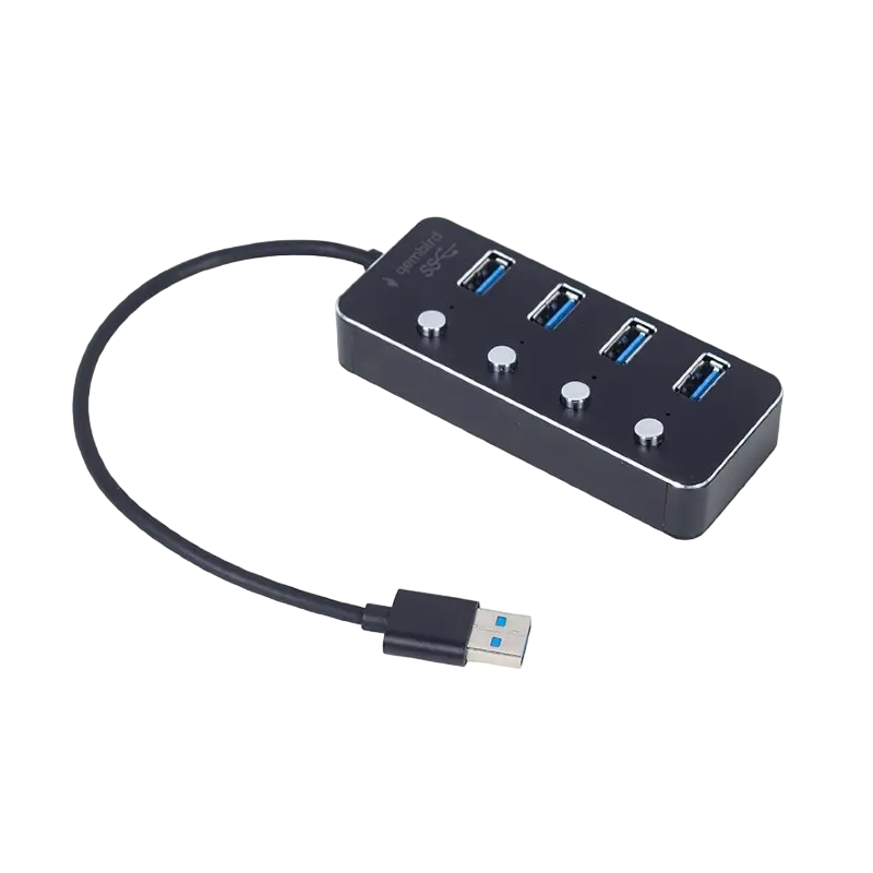 USB-концентратор Gembird UHB-U3P4P-01 Черный