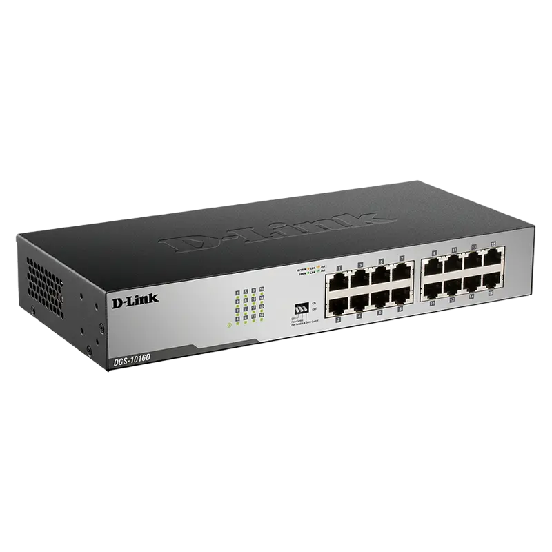 Switch de rețea D-Link DGS-1016D/I1A Negru