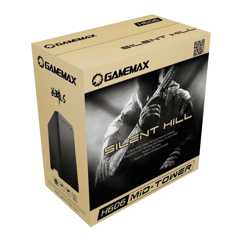 Carcasă PC Gamemax SILENT HILL Midi-Tower Negru