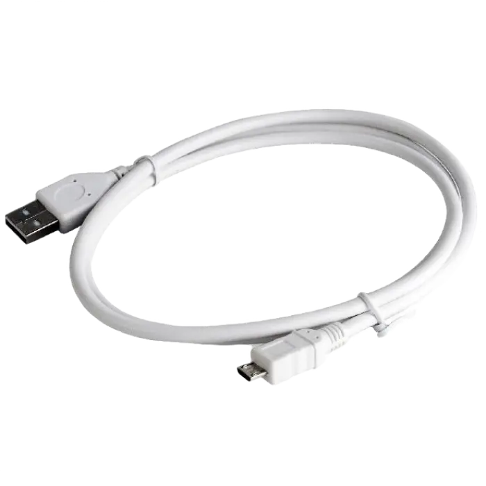 Cablu încărcare și sincronizare Cablexpert CCP-mUSB2-AMBM-W-1M Alb
