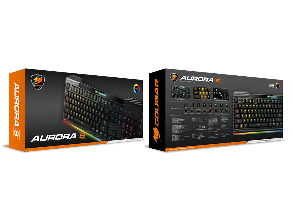 Tastatură Cougar Aurora S Membrană Negru