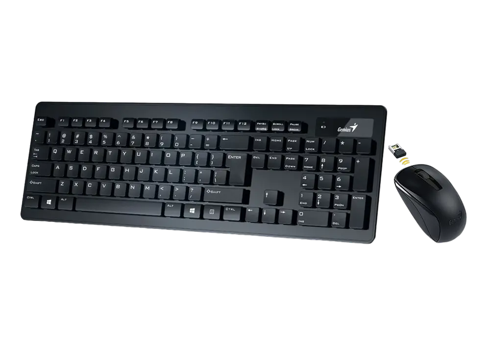 Set Tastatură + Mouse Genius SlimStar 8005 Membrană Negru
