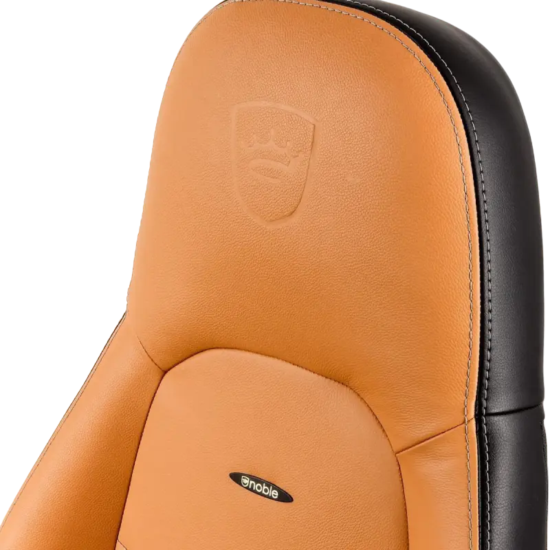 Игровое кресло Noblechairs Icon Натуральная кожа Коньячный/Черный