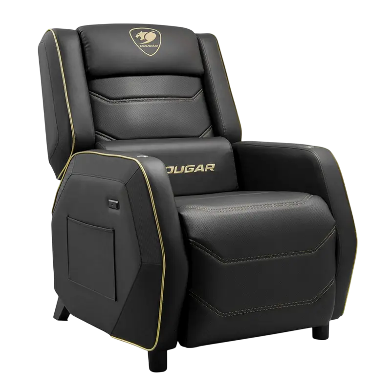 Игровое кресло Cougar Ranger Pro Royal ПВХ Кожа Черный | Золотистый
