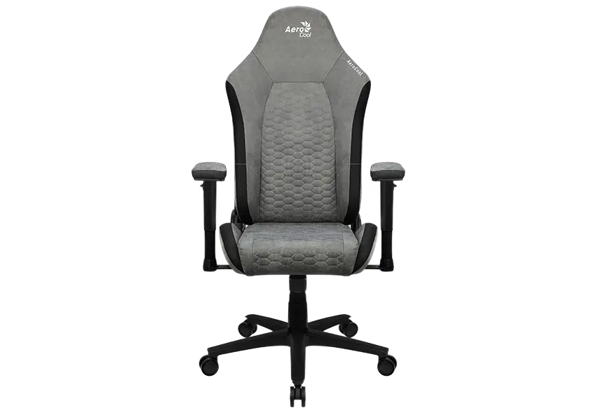Scaun Gaming AeroCool Crown AeroSuede PU Piele Gri