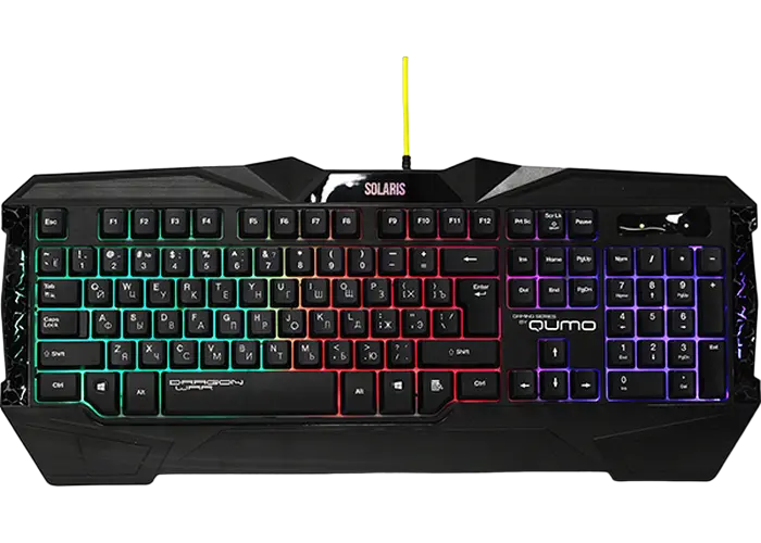 Клавиатура, мышь и коврик для мыши QUMO Solaris Мембрана Черный