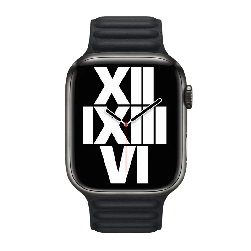 Curea pentru ceas Apple Watch 45mm Leather Link Negru