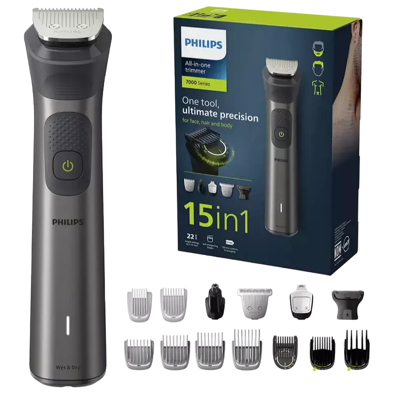 Trimmer pentru bărbați Philips All-in-One Series 7000 Negru