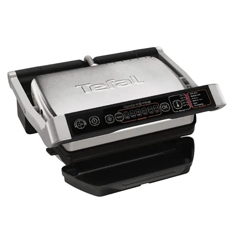 Электрический Гриль Tefal OptiGrill+ Initial Чёрный | Серебристый