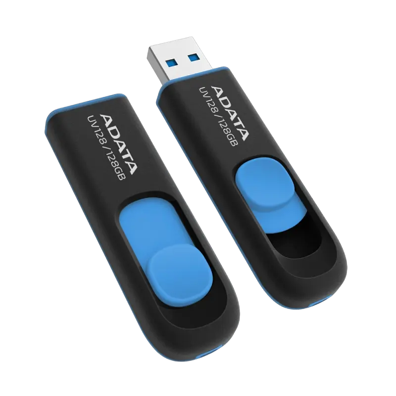USB Flash накопитель ADATA UV128 128ГБ Черный/Синий
