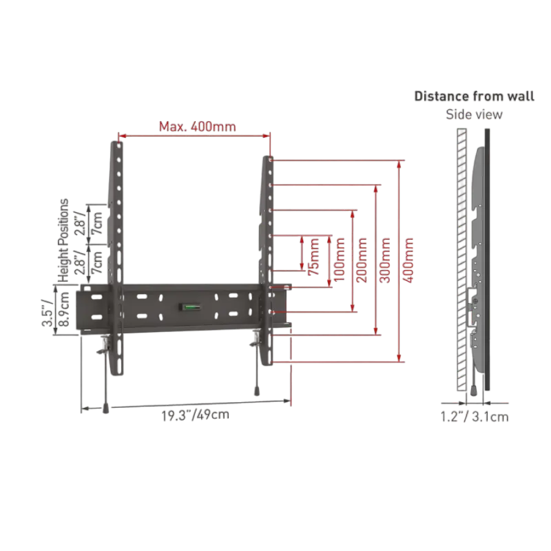 Кронштейн для телевизора BARKAN E30 Черный