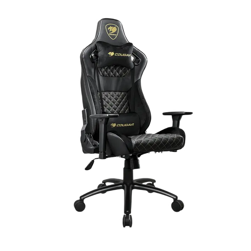 Игровое кресло Cougar Explore S Royal ПВХ Кожа Черный/Золотой