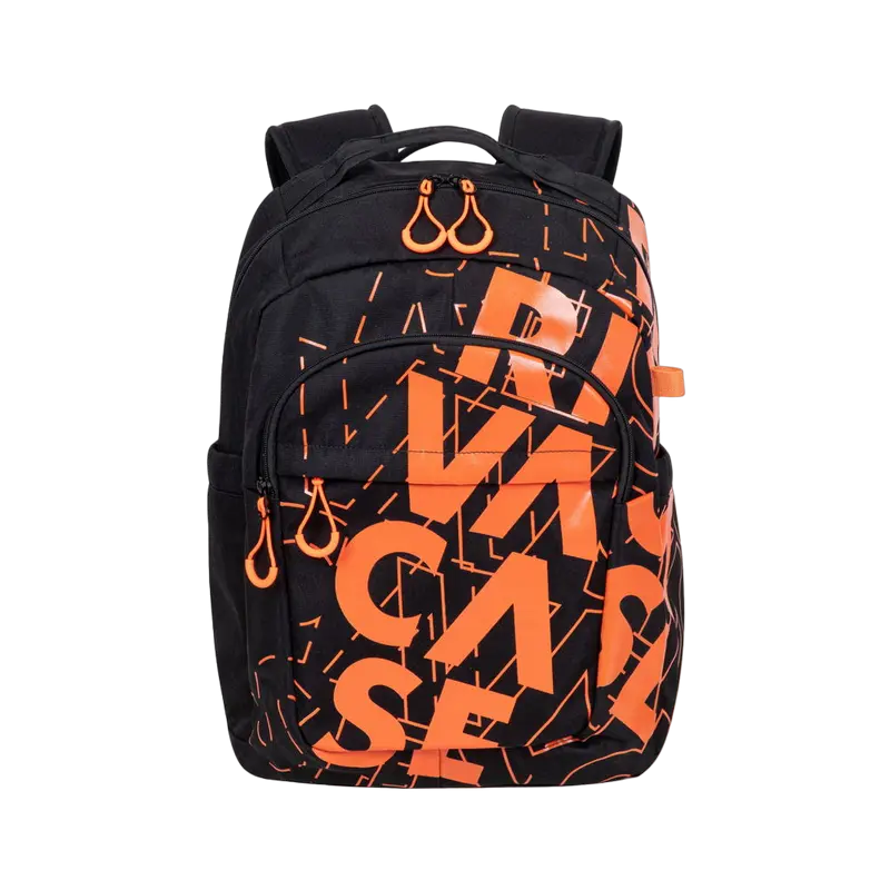 Rucsac zilnic Rivacase Heide Negru/Portocaliu