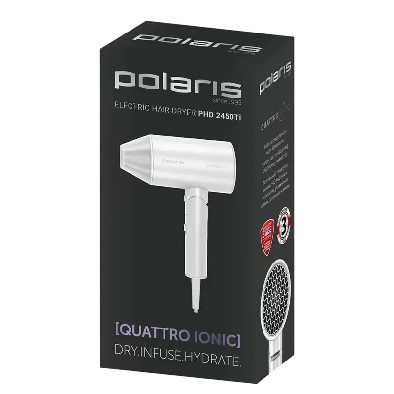 Фен Polaris PHD2450Ti Белый