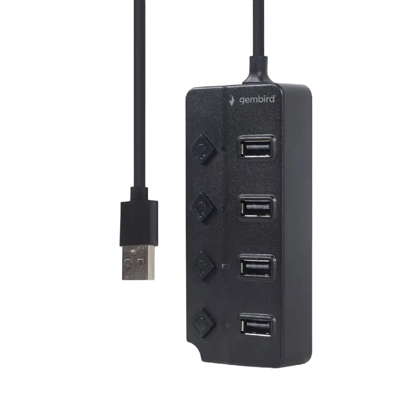 USB-концентратор Gembird UHB-U2P4P-01 Черный